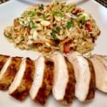 Asian Grilled Chicken with Peanut Ginger Slaw