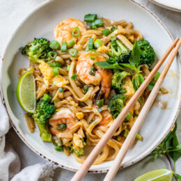 Drunken Style Noodles with Shrimp