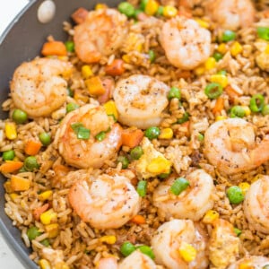 shrimp fried rice on blackstone griddle