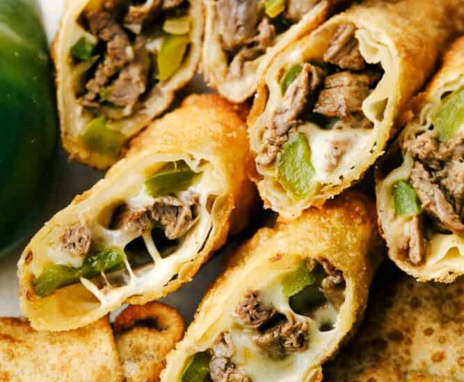 Philly Cheesesteak Egg Rolls