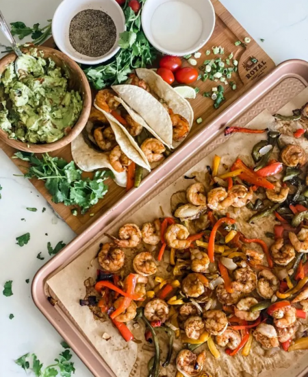 Sheet Pan Shrimp Fajitas