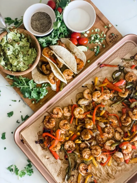 Sheet Pan Shrimp Fajitas