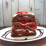 Chocolate Cherry Waffle Cake