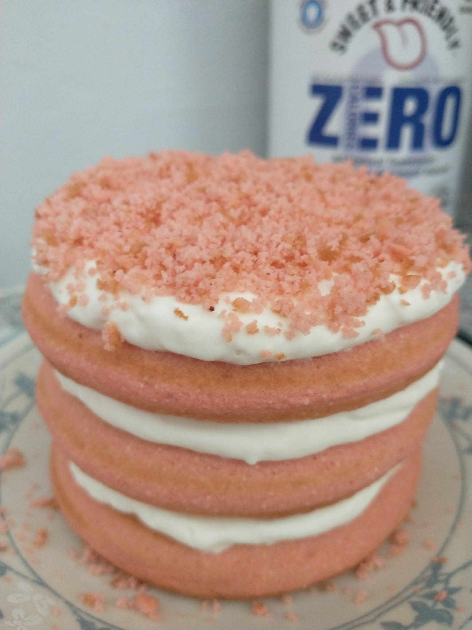 Pink cake Chaffle