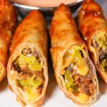 Easy Air Fryer Cheeseburger Egg Rolls