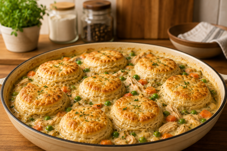 Chicken Pot Pie with Biscuits - CP