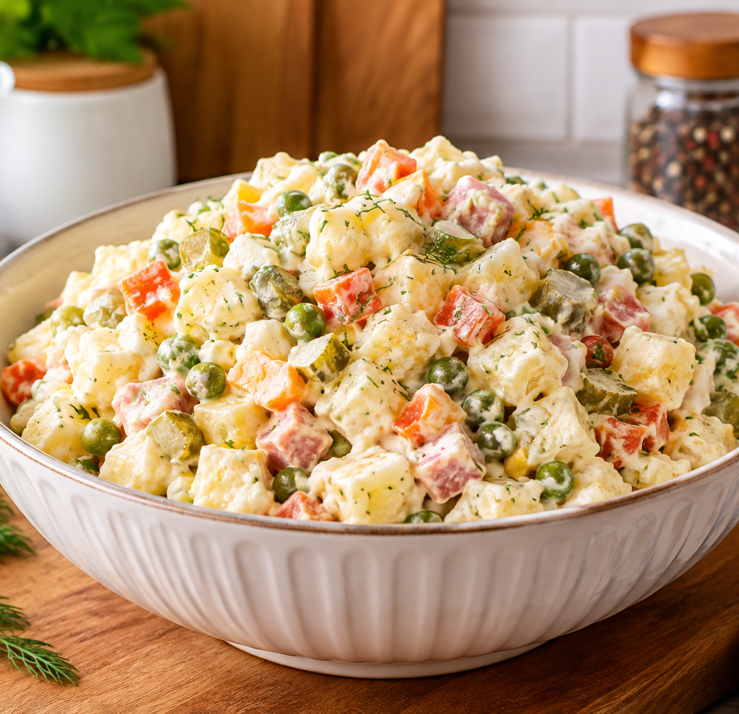 Russian Potato Salad Recipe (Olivier)