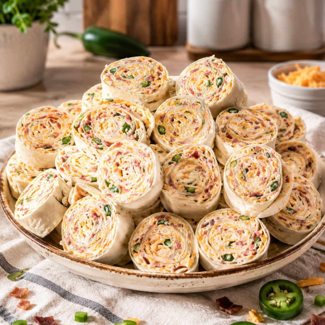Jalapeno Popper Bacon Pinwheels