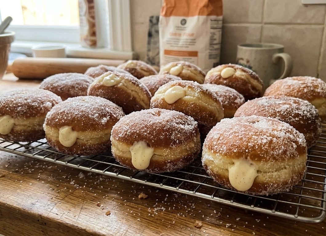 Sourdough Discard Custard-Filled Donuts
