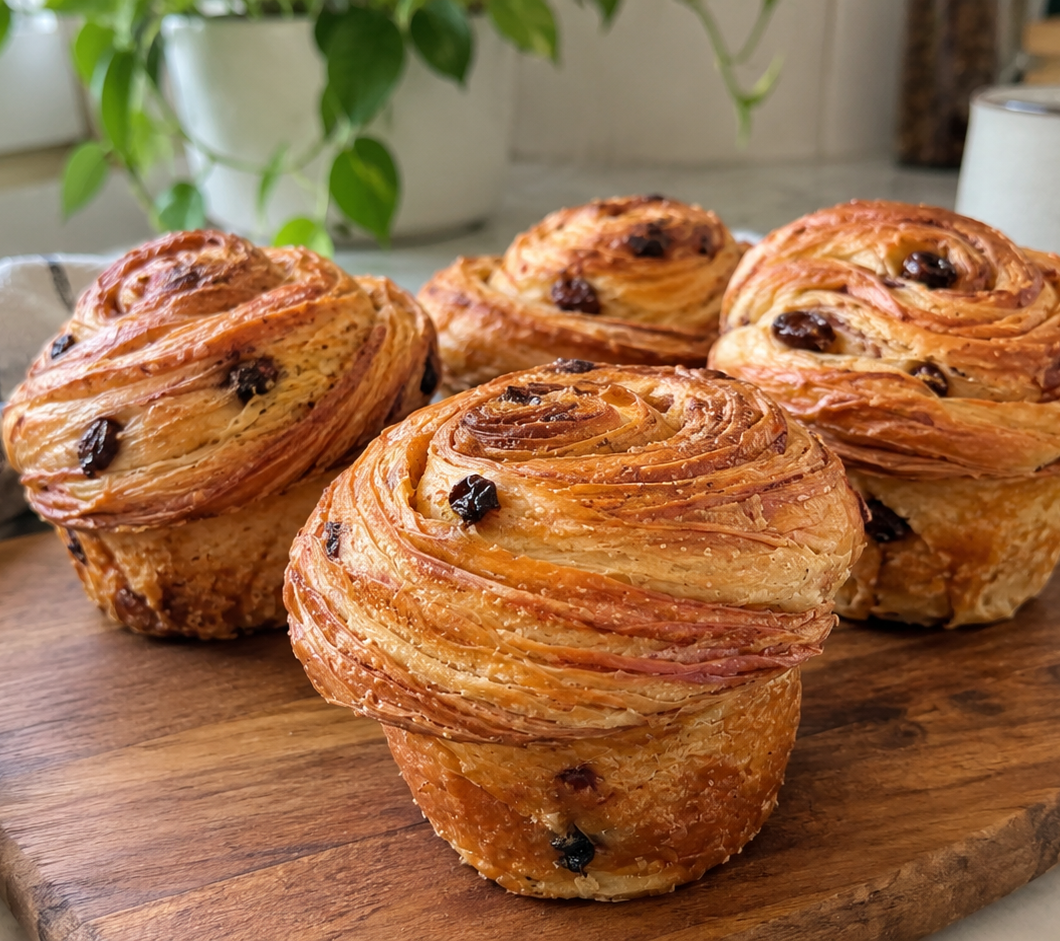 Blueberry Sourdough Croissants
