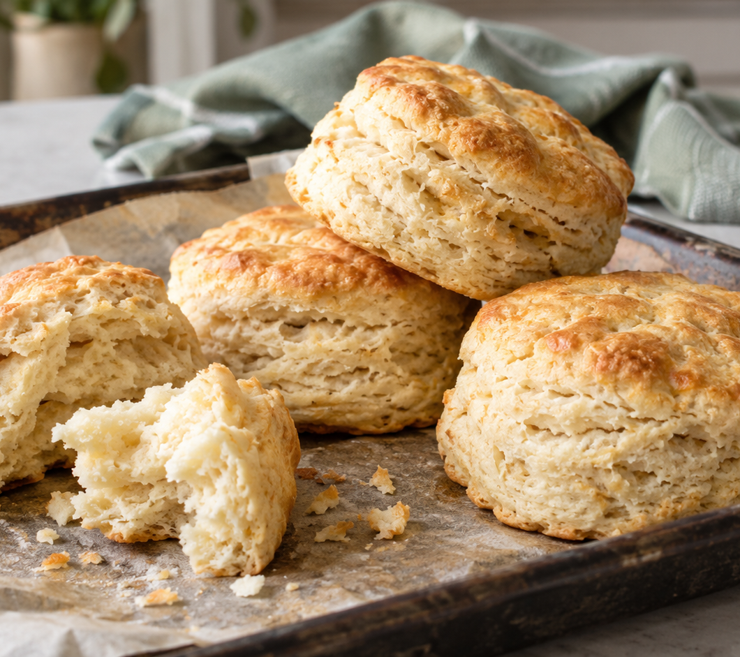 Flaky Sourdough Discard Biscuits